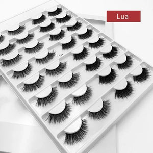 8/10/16 Pairs 3D Mink Lashes Pack in Bulk,Messy Fluffy Volume Long Faux Cils,Mixed Dramatic Natrual Mink Eyelashes Packaging