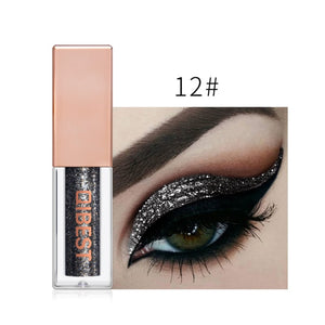 QIBEST Eyeshadow Stick Makeup Glitter Eye Shadow 15 Colors Eyeshadow Pigment Waterproof Eye Shadow Stick Liquid Shiny Cosmetics