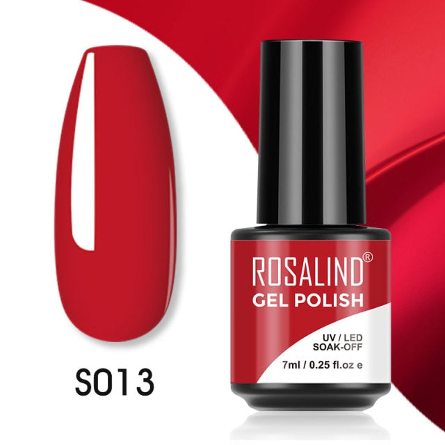 ROSALIND Nail Polish Red Nude Series Polish All For Manicure Nails Art Semi Permanent Gel UV LED Soff Off Hybrid Varnishes