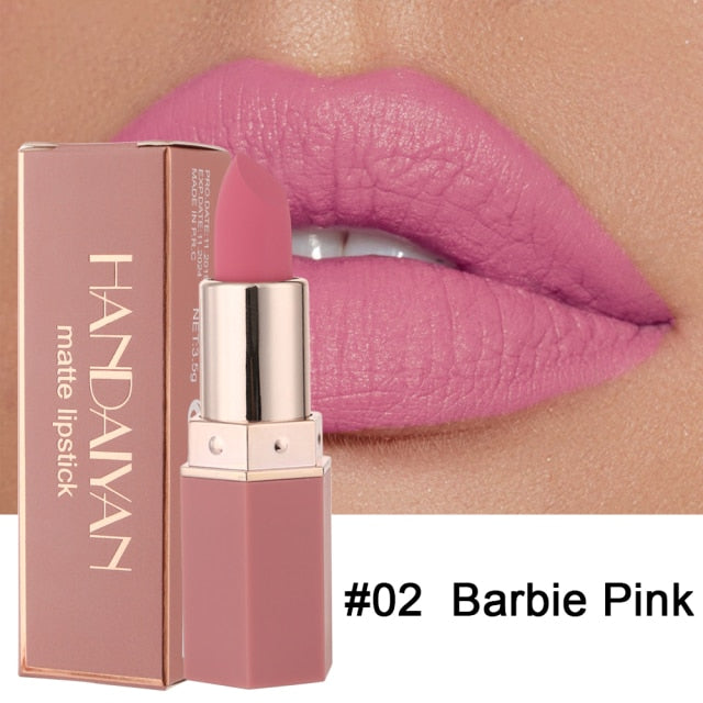 6 Colors Makeup Matte Lipstick Waterproof Long Lasting Lip Stick Sexy Red Pink Velvet Nude Lipsticks Women Cosmetics Batom
