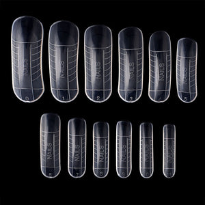 Full Cover Quick Building Mold Tips Nail Dual Forms Finger Extension Nail Art UV Builder Poly Nail Gel Tool Set