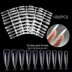 Full Cover Quick Building Mold Tips Nail Dual Forms Finger Extension Nail Art UV Builder Poly Nail Gel Tool Set
