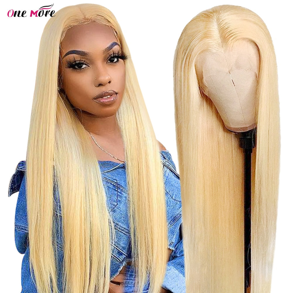 28 30 Inch 613 Blonde Lace Front Wig Human Hair 13x4 Bone Straight Lace Front Wig Transparent Lace Wigs Glueless Remy Blonde Wig