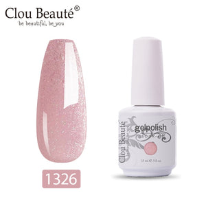 Clou Beaute 64 Colors Nail Gel Polish Vernis Ongle Semi Permanent Nail Glue Varnish 15ml Base Top Coat Nails Gel UV Colors