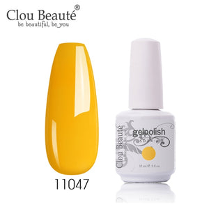 Clou Beaute 64 Colors Nail Gel Polish Vernis Ongle Semi Permanent Nail Glue Varnish 15ml Base Top Coat Nails Gel UV Colors