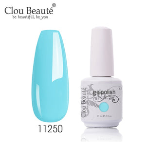 Clou Beaute 64 Colors Nail Gel Polish Vernis Ongle Semi Permanent Nail Glue Varnish 15ml Base Top Coat Nails Gel UV Colors