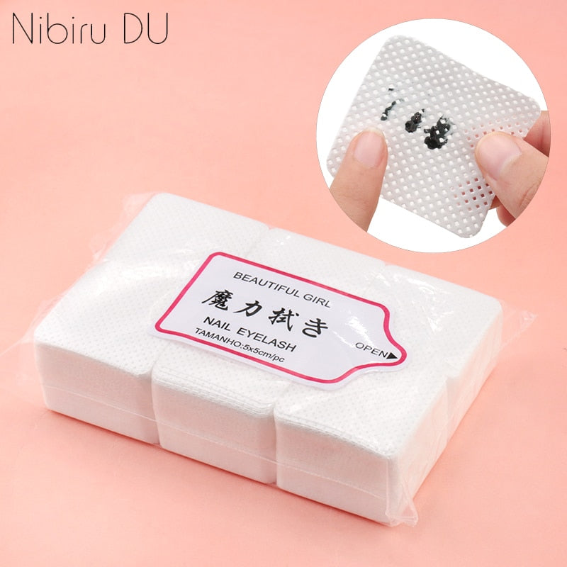 Lint-Free Nail Polish Remover Cotton Wipes Cleaner Paper Pad Hand Napkin Nails Polish Art Cleaning Manicure Tools
