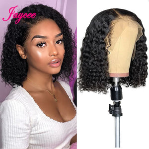 Brazilian Curly Bob Wig Human Hair Lace Wigs Short Curly Wig 13x4 Lace Glueless For Women Unice Cheveux Humain Perruque