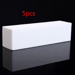 1/2/10pcs Durable Sponge Nail File White Sanding Buffer Block Acrylic Block Polish Pedicure Manicure Nail Art Tool