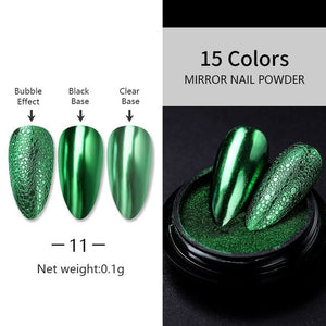 1 Box Chameleon Mirror Nail Glitters Powder Colorful Auroras Effect Nail Art Chrome Pigment Decoration 8 Colors Available