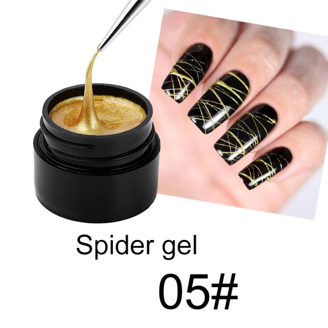 8ml Nail Spider UV Gel Polish Painting Nail Art UV Gel Varnish Lacquer Color Changing Strong Wire LineSoak Off Nail Art TSLM2