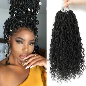 Synthetic Crochet Braids Hair Passion Twist River Goddess Braiding Hair Extension Ombre Brown Faux Locs With Curly Hair X-TRESS