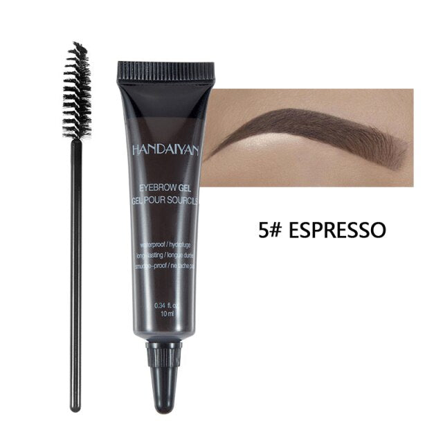 Eyebrow Makeup Henna Gel Black Brown Waterproof Durable Liquid Tint Brush Sets Tattoo Paint Kit Cream Enhancer Dye Cosmetic Tool