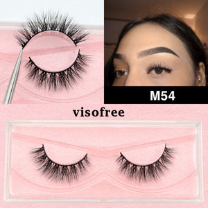 Visofree Lashes 10-13mm Mink Lashes Natural Soft Wispy Eyelashes Cruelty Free Mink Eyelashes Makeup Faux Cils False Eyelashes