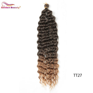 22inch 28inch Long Deep Wave Twist Crochet Hair Pink Synthetic Braiding Hair Curly Wave Extensions