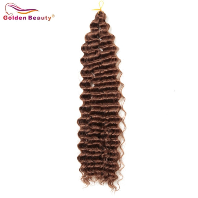 22inch 28inch Long Deep Wave Twist Crochet Hair Pink Synthetic Braiding Hair Curly Wave Extensions