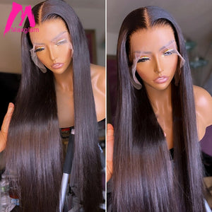 Straight Lace Front Human Hair Wigs for Women 30 40 Inch Brazilian Natural Hd Glueless Full Transparent 13x4 Lace Frontal Wig