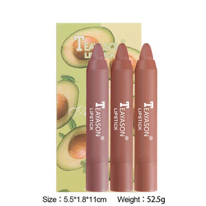 3pcs/set Velvet Matte Lipsticks Set Long Lasting Sexy Red Lip Stick Tint Pen Waterproof Makeup Cosmetic Mineral Pigment Batom