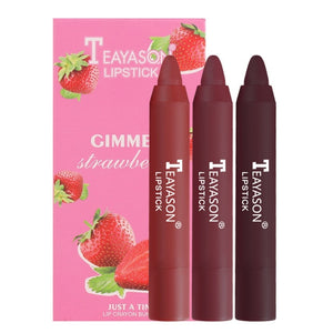 3pcs/set Velvet Matte Lipsticks Set Long Lasting Sexy Red Lip Stick Tint Pen Waterproof Makeup Cosmetic Mineral Pigment Batom