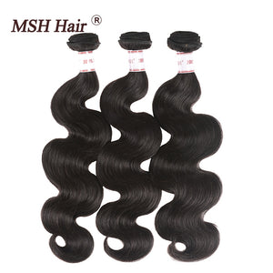 MSH Brazilian Hair Bundles 28 30 32 34 inch Human Hair Weave Extensions Brazilian Body Wave 1/3/4 Bundles Human Hair Bundles