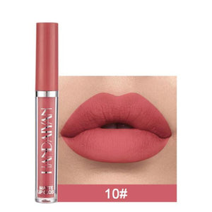 12 Colors Lipsticks Women Cosmetics Matte Sexy Long Lasting Waterproof Non-stick Cup Easy To Color Smooth Lip Gloss Makeup TSLM1
