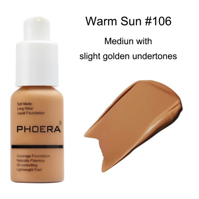 New Matte Oil Control Concealer Liquid Phoera Foundation Pallet Shadows Makeup Pallete Far Paleti Sombras Skin Care  Face  Base