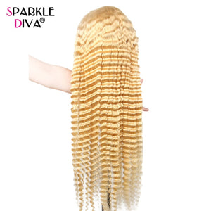 613 Blonde Lace Front Human Hair Wigs Brazilian Loose Deep Wave 150 Density 13x4 Lace Front Wig Remy Human Hair Wigs T Part Lace