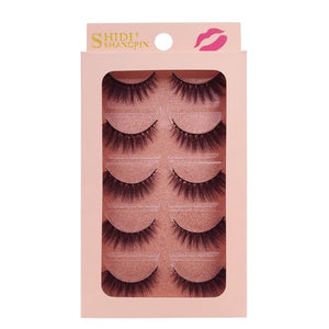 5 Pairs 3D Eyelashes Hand Made Natural Long Faux Mink Lashes High Quality False Eyelash Extensions Maquiagem Makeup Tool