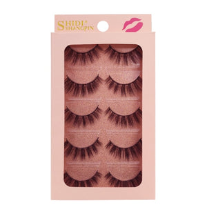 5 Pairs 3D Eyelashes Hand Made Natural Long Faux Mink Lashes High Quality False Eyelash Extensions Maquiagem Makeup Tool