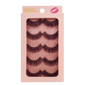 5 Pairs 3D Eyelashes Hand Made Natural Long Faux Mink Lashes High Quality False Eyelash Extensions Maquiagem Makeup Tool