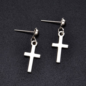 Women Cross Earrings Fashion Punk Cross Pendant Cartilage Drop Dangle Earrings Jewelry Aretes De Mujer Modernos 2020