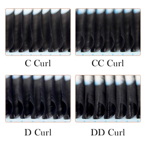 AGUUD All Size Premium Eyelash Extension 0.03-0.20mm Thickness Individual Eyelashes C CC D DD Curl Mink Lash Extension Supplies