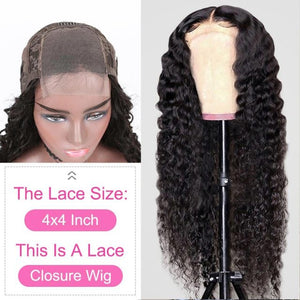 YYong 30 Inch Transparent Deep Wave Frontal Wig For Women 4X4 Lace Closure & 13x4 Lace Front Human Hair Wig With Baby Hair Remy
