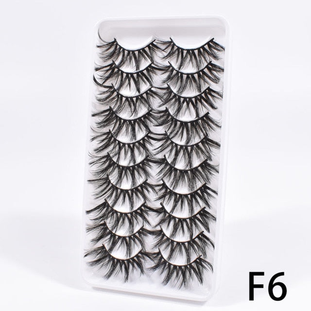 5/10/20Pairs 3D Mink Lashes Natural Mink False Eyelashes Dramatic Volume Fake Eyelash Extension Faux Cils Wholesale Makeup Tools