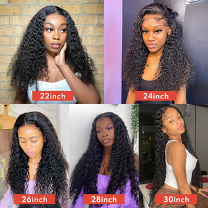 Deep Wave Frontal Wig 30 32 Inch Curly Human Hair Wigs For Black Women Pre Plucked Wigs Wet And Wavy 13x4 Water Wave Hd Lace Wig