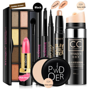 New Women Brand Makeup Set,Fashion Cosmetics Kit,Anti-wrinkle BB Cream,WaterProof Roll Mascara,Magic Eyeliner,Charming Lipstick