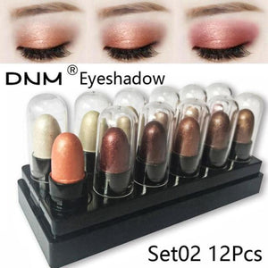 12Color/set Lying Silkworm Eye Shadow Box Set Eyeshadow Pencil Stick Waterproof Lasting Muti-purpose Eye Makeup Cosmetics TSLM2