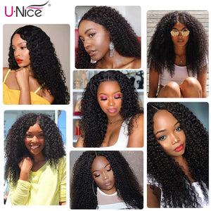 UNice Hair 100% Curly Weave Human Hair Remy Hair 8-26" Brazilian Hair Weave Bundles Natural Color 1 Piece Black Friday Sale