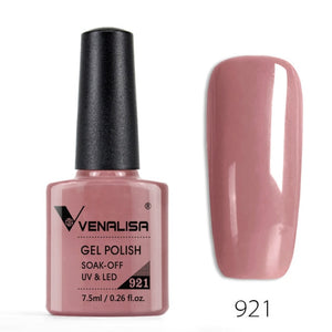 VENALISA Nail Gel Polish Semi Permanent Gellack Nail Art Salon 120 Color Glitter 7.5ml Soak off Organic UV LED Nail Gel Varnish