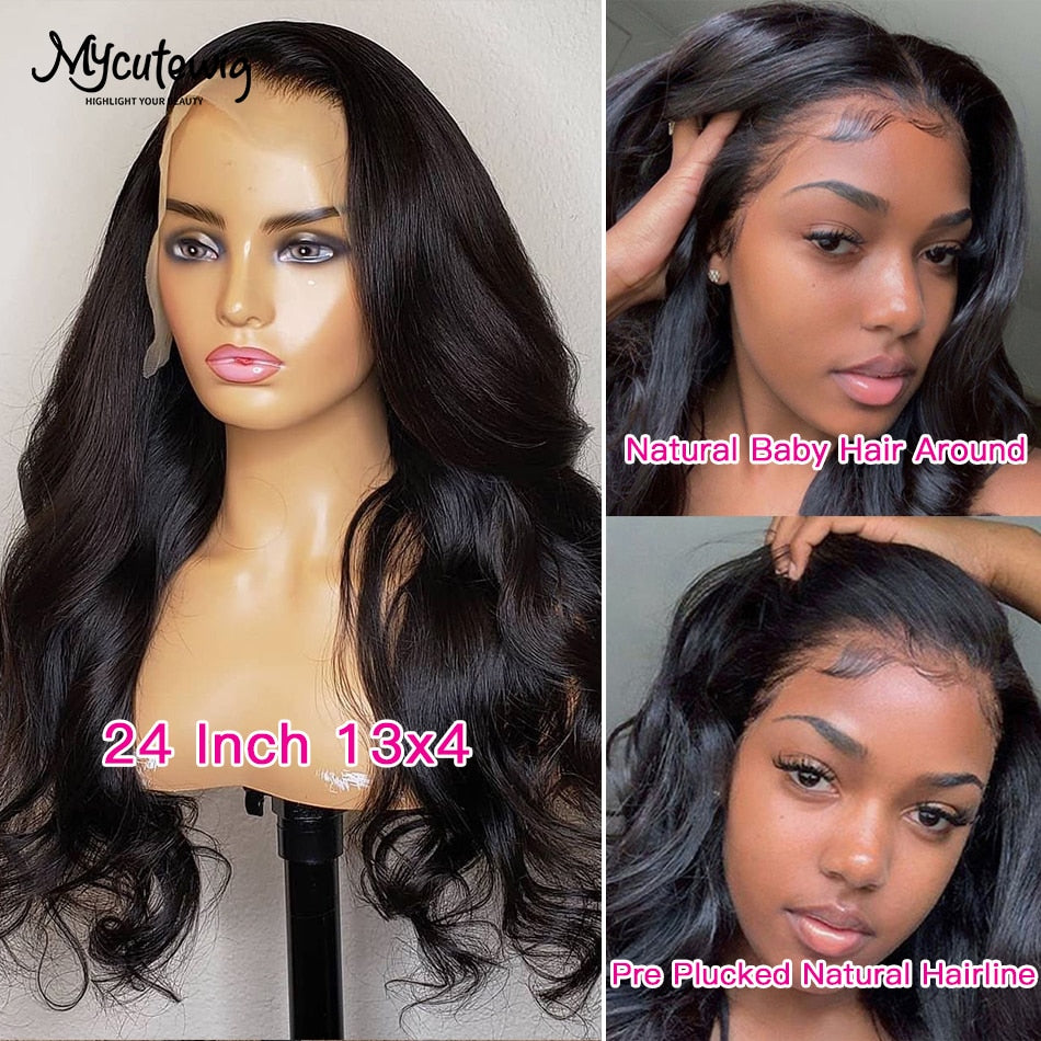 360 HD Lace Frontal Wig 30 Inch Body Wave 13X6 13X4 Lace Front Wigs For Women Human Hair Loose Wave Virgin Brazilian 180 Density