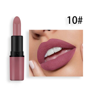 12 Color Sexy Red Lips Matte Velvet Lipstick Pencil Cosmetic Long Lasting Lip Tint Pigment Makeup Nude Brown Matte Lip stick