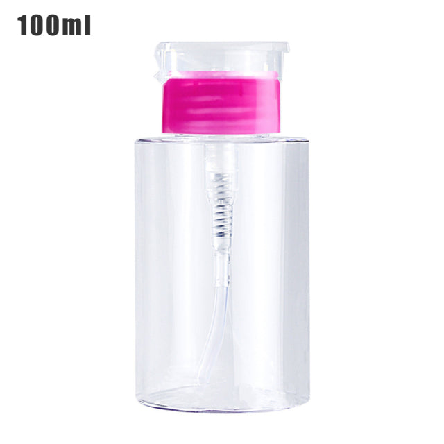 60/120/150/200ml Empty Pump Dispenser Liquid UV Gel Polish Nail Art Polish Clean Acetone Bottle Polish Cleanser Remover Bottle