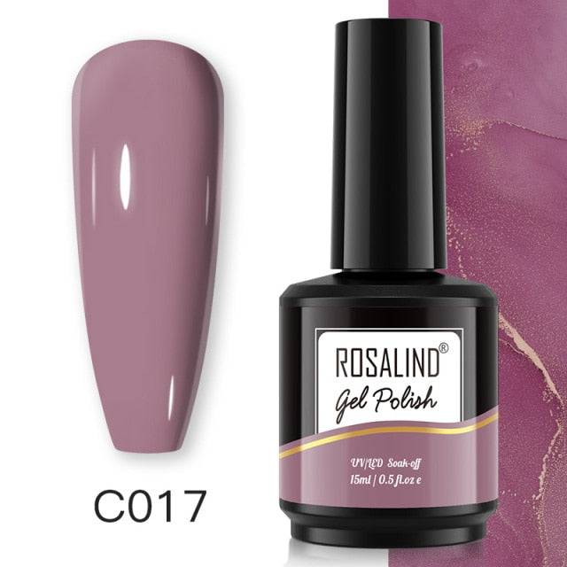 ROSALIND Gel Nail Polish 40 Colors Semi Permanent Manicure Nail Art Gel Varnishes Hybrid Base Top Coat For Gel Polish