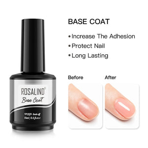 ROSALIND Gel Nail Polish 40 Colors Semi Permanent Manicure Nail Art Gel Varnishes Hybrid Base Top Coat For Gel Polish