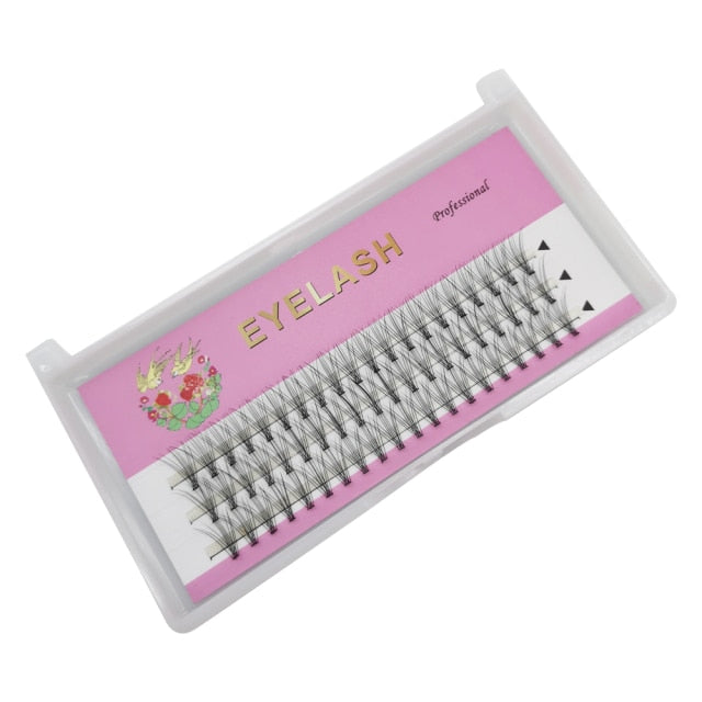 2d 3d Soft Natural Mink Eyelashes 3/12row Each Box Handmade Premade Volume Fans Eyelash Extension Maquillage Femme False Lashes