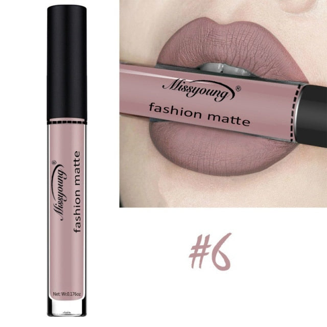 New Brand Makeup Lipstick Matte Lipstick Brown Nude Chocolate Color Liquid Lipstick Lip Gloss Matte Batom