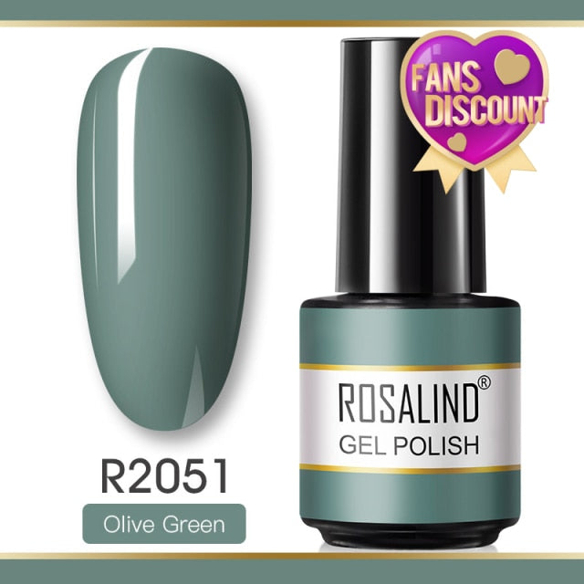 ROSALIND Gel Nail Polish Glitter Gel For Manicure Art Semi Permanent Hybrid Varnish Need UV LED Base Top Coat Nail Polish