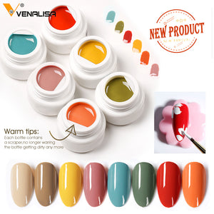 VENALISA Color Mud Gel Full Coverage Pure Color Paint Gel DIY Nail Art Design Quality Nail Gel Polish Manicure Varnishes UV Gel
