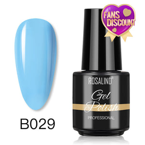 ROSALIND 7ml Gel Polish Semi Permanent Nails Gel Polish Soak Off UV LED Base Top Coat Vernis Nail Art Glitter Gel Varnish