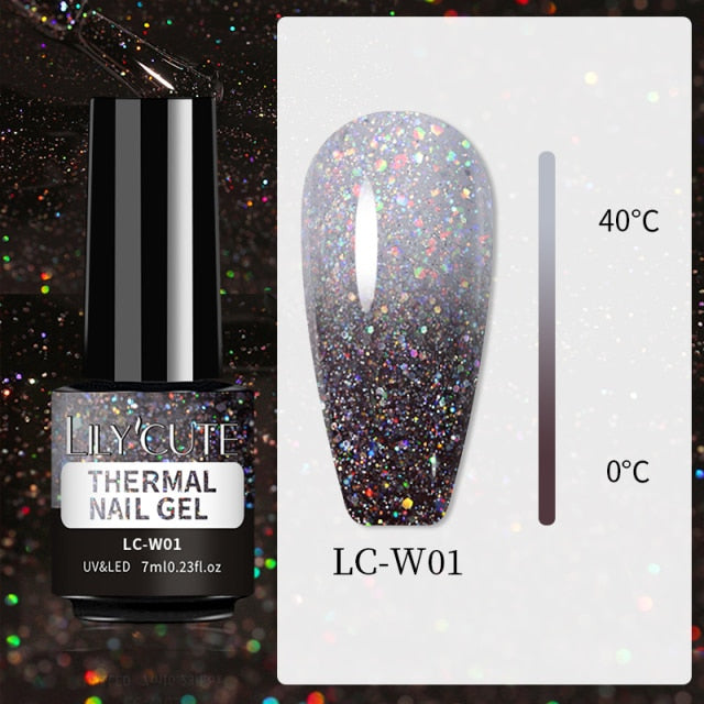 LILYCUTE 7ml Nail Gel Polish Nail Color Glitter Sequins Matte Effect Gel Long Lasting Base Top Coat Nail Art Manicure Semi Gel